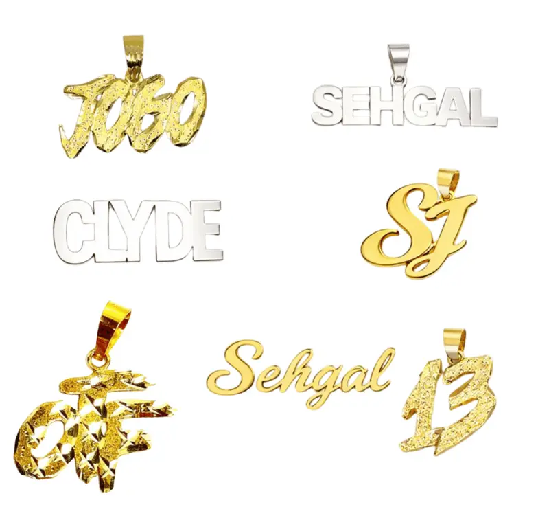 10 Carat Custom Name / Initials Pendant