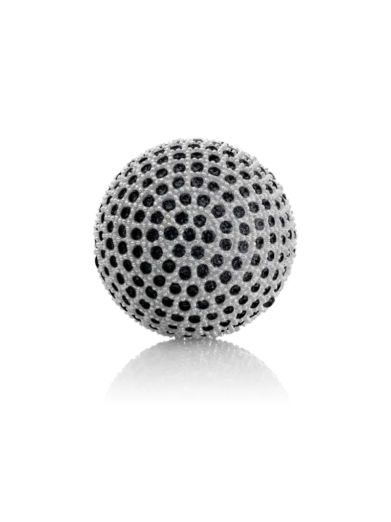 14mm Silver - Micro Pavé set - Black CZ