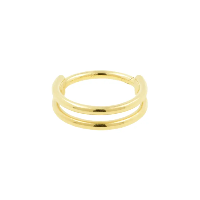 18 Karaats Goud Click Ring Dubbele Rij