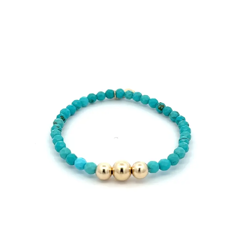 676 turquoise gold coloured