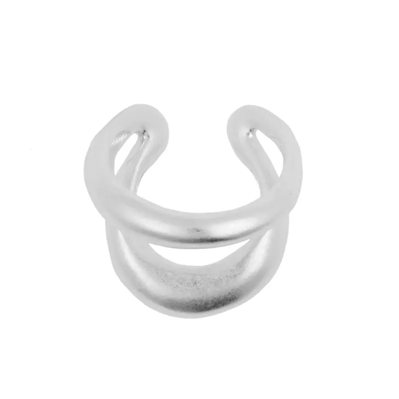 925 Zilver Oor Cuff - Double Loop - Zilver