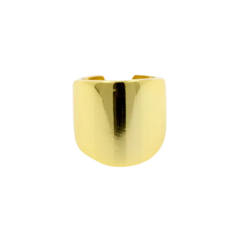 925 Zilver Oor Cuff - Large Bangle - Goud