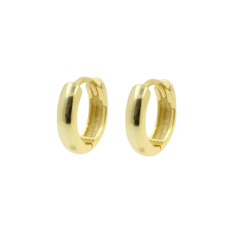 925 Zilver Oorringen - Rond - Goud