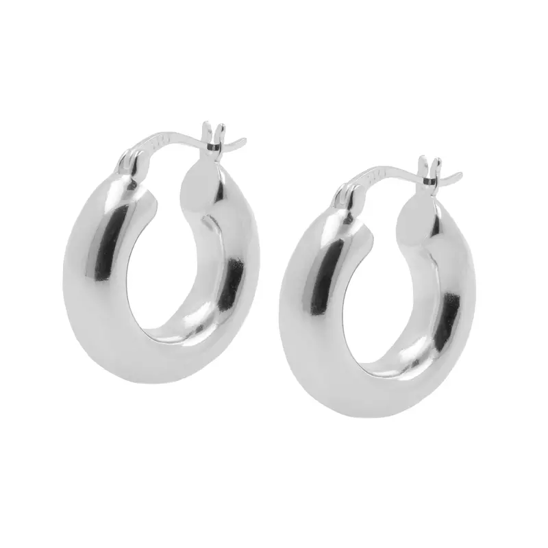 925 Zilver Oorringen - Smooth Ring Zilver