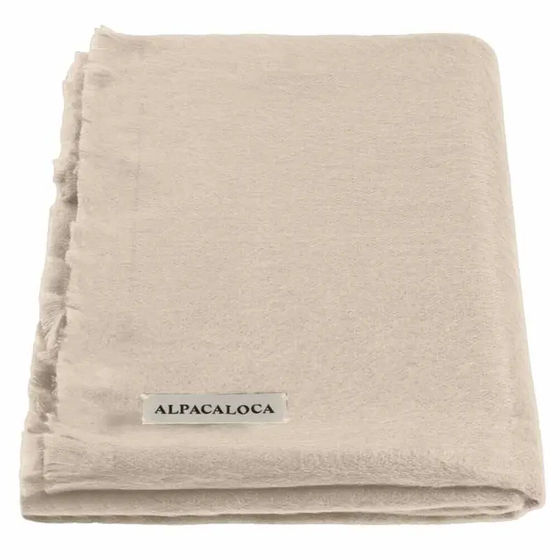 alpaca loca sjaal slim beige