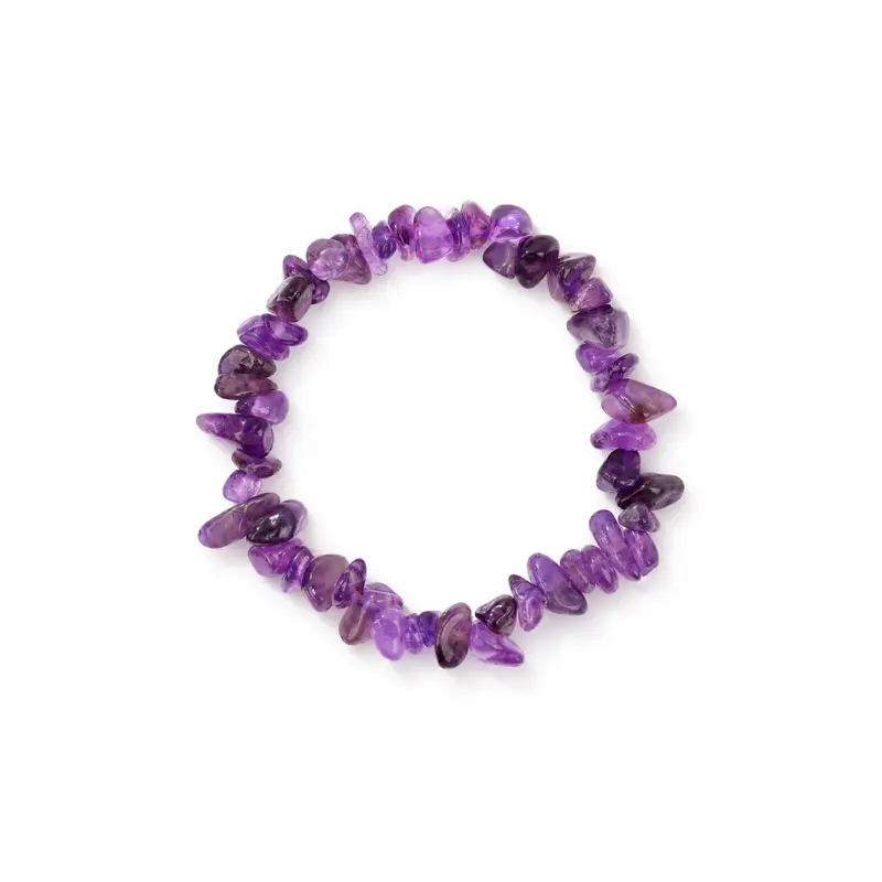 Amethist natuursteen splitkralen armband