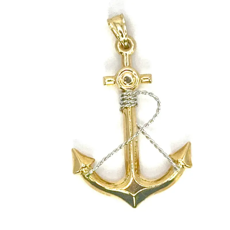 ANCHOR PENDANT - 14K