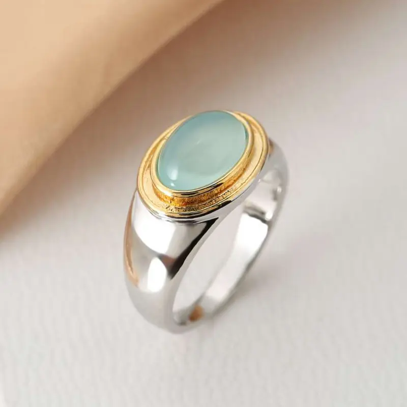 Anillo oceánico vintage de oro