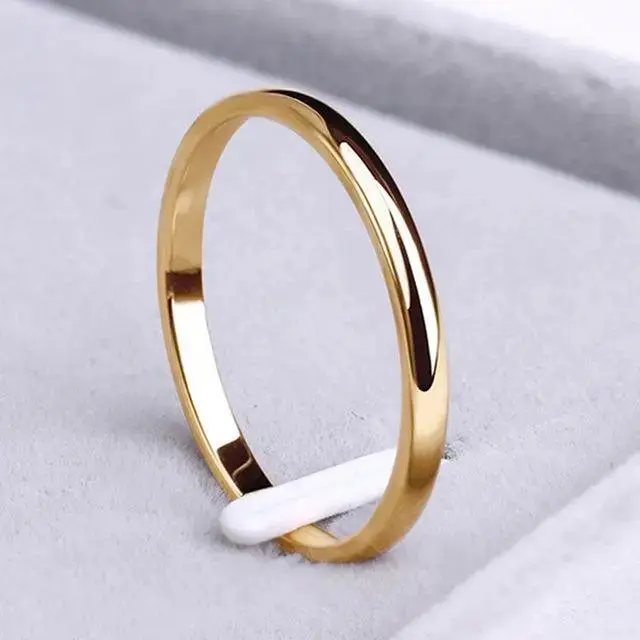 Anillo sencillo de dos tonos