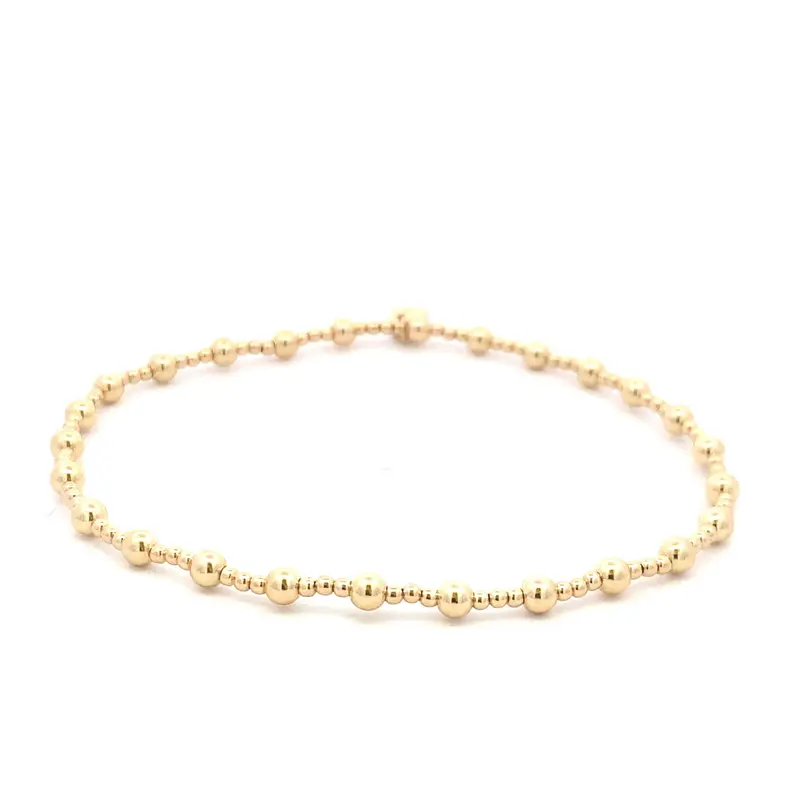 Anklet basic dot mix gold coloured