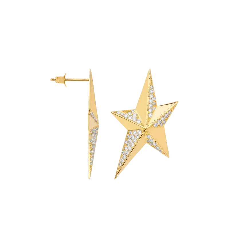 Anna + Nina Single Interstellar Stud Oorbel