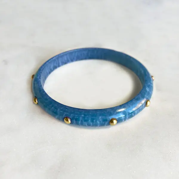 Armband Bangle Blauw studs