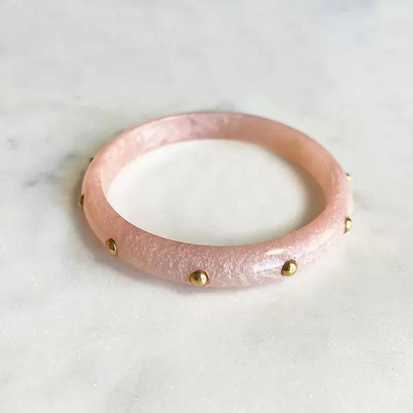 Armband Bangle Roze studs