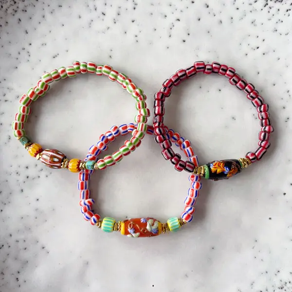 Armband Bohemian Stripes Blue red