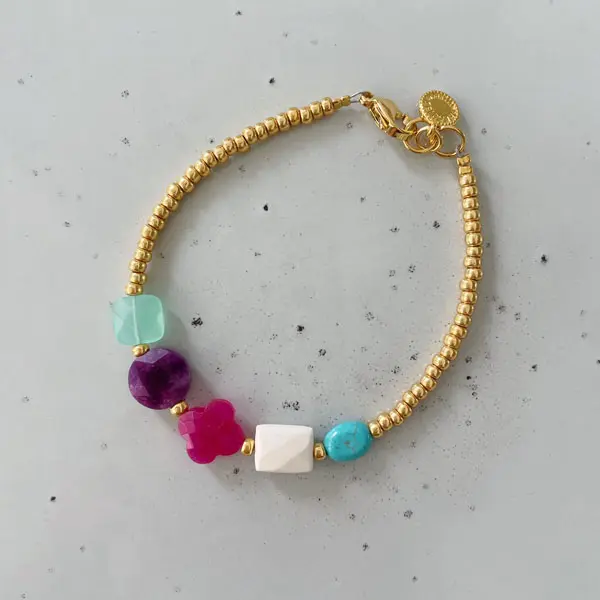 Armband Goud Edelsteen Summervibes