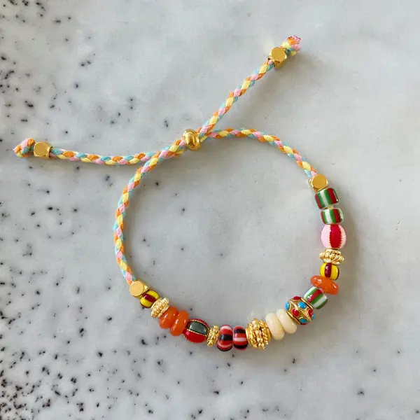 Armband koord Oranje Isabel
