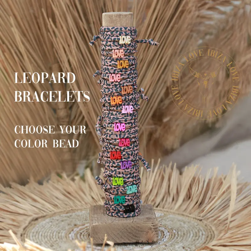 Armband Leopard love - kies je eigen kleur!