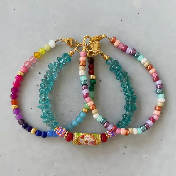 Armband rainbow Jade