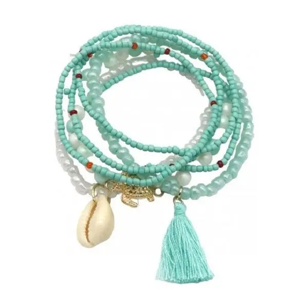 Armband set beaded beach - Groen
