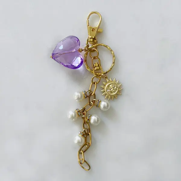 Bag charm Pearls & Sun