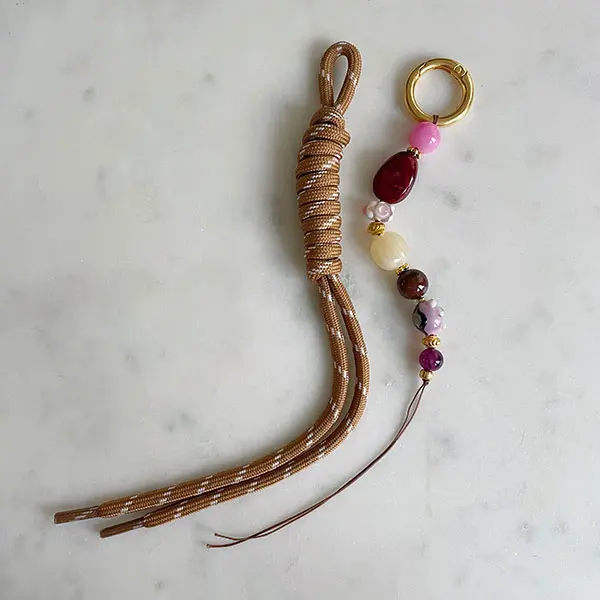 Bag charm sleutelhanger Pink