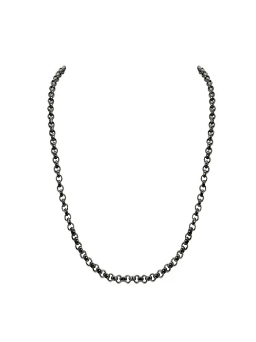 Ball chain ketting Black 80cm