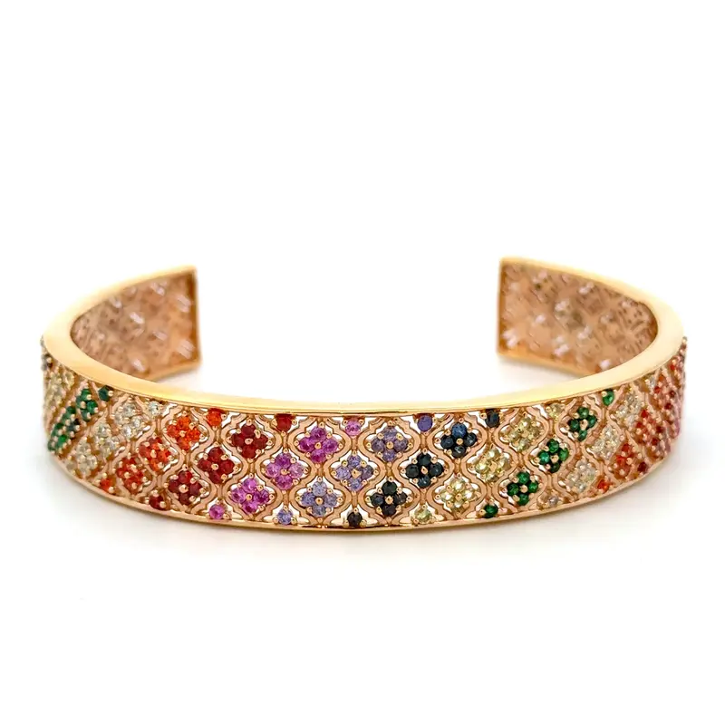 Bangle pascal rainbow goldplated