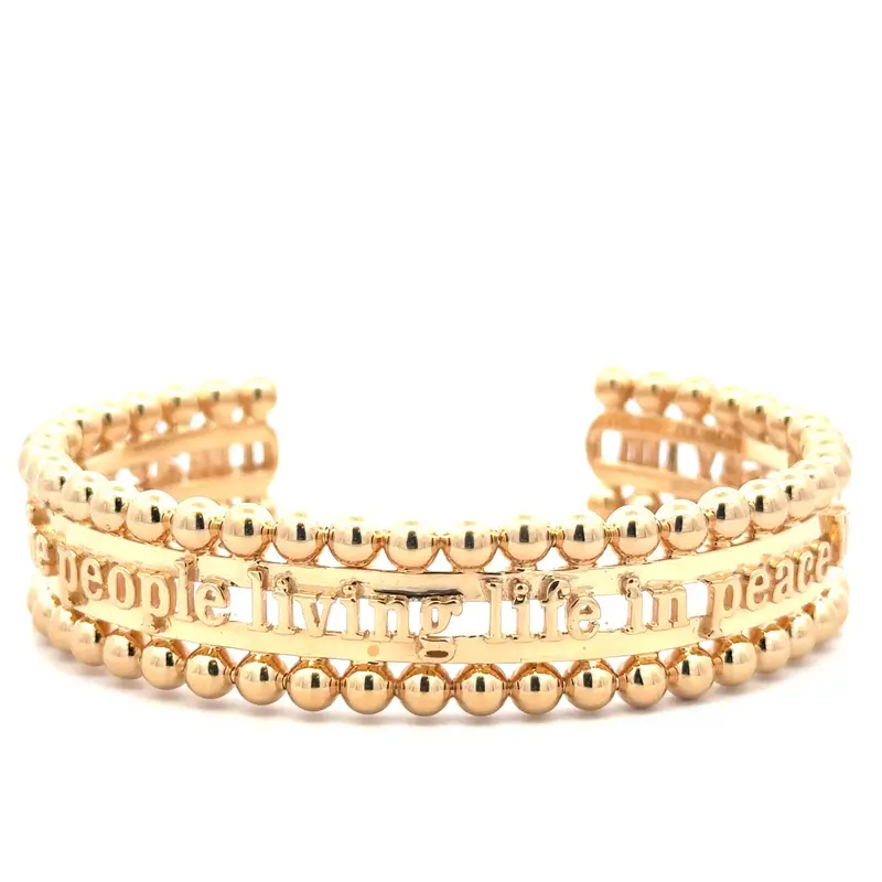 Bangle peace gold plated