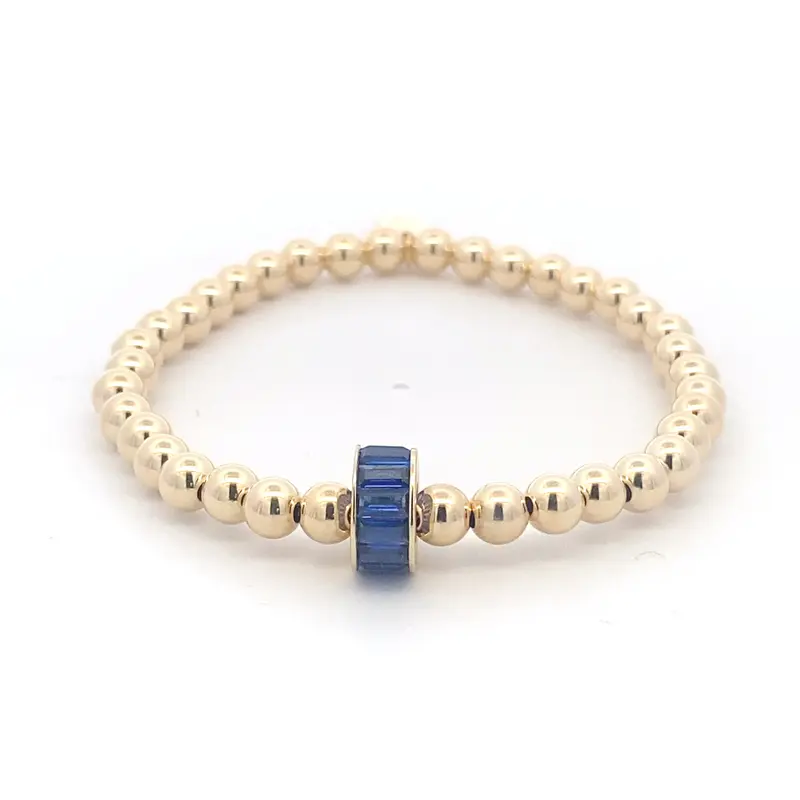 Basic 5mm one love blue gold coloured