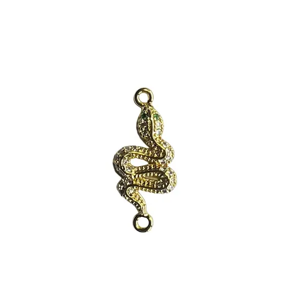 Bedel Connector Slang goud 2 oog