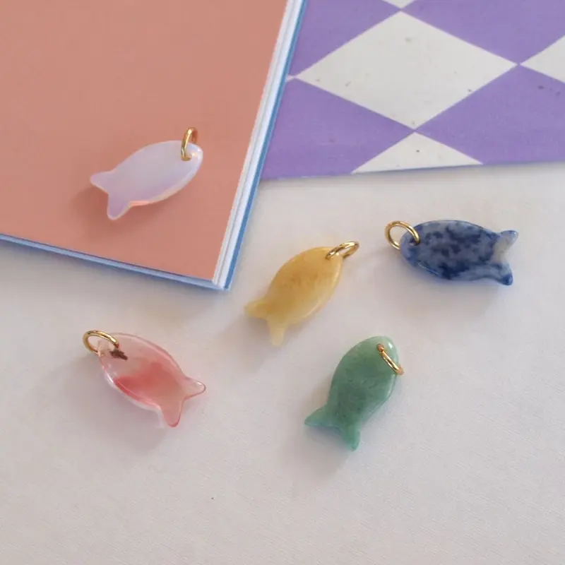 bedels stone fish (kies goud/zilver)
