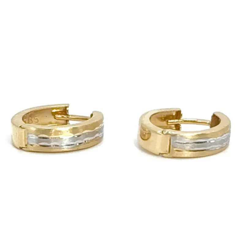 BICOLOR EARRINGS - 14K