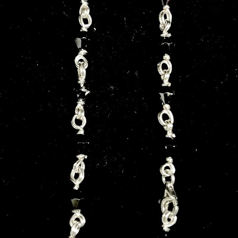 Black Silver Chain - 59cm/5.3mm - Silver 925