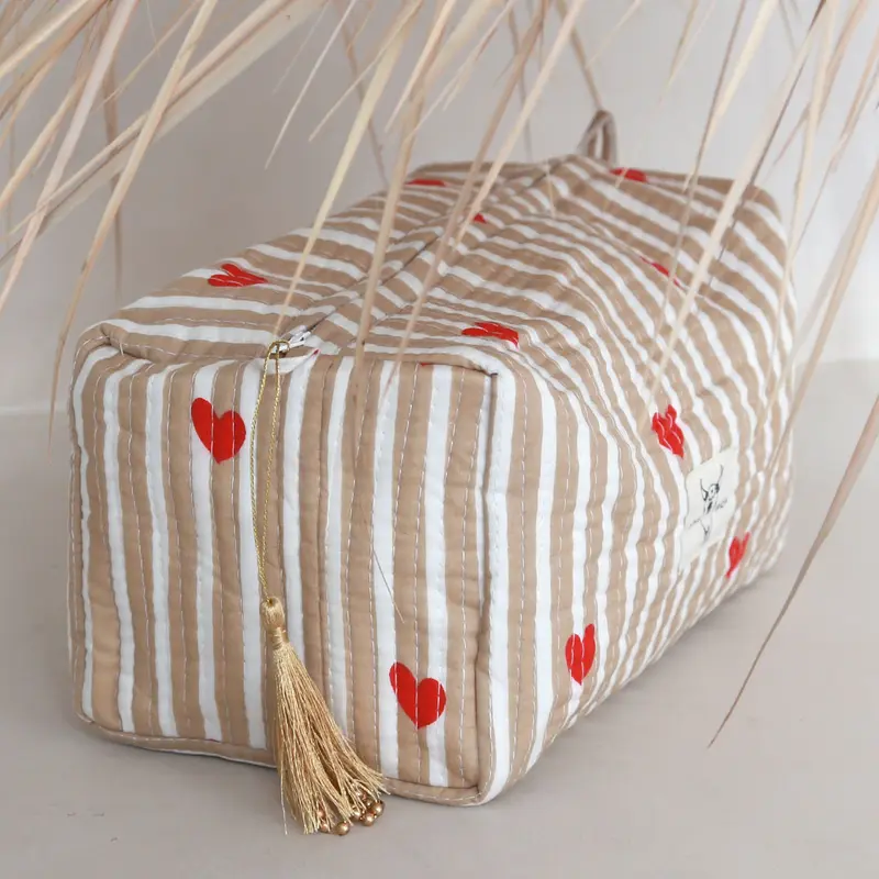 Blockprint toilettas hart beige