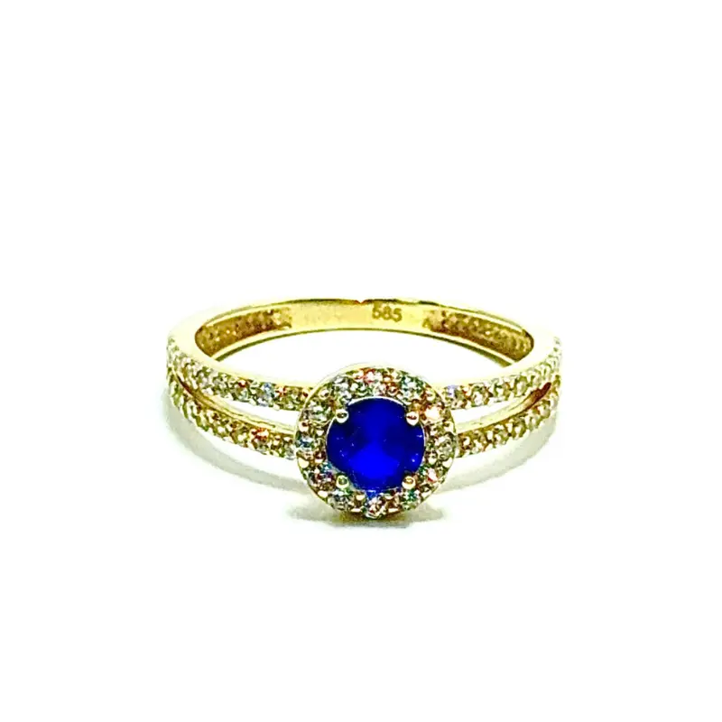 BLUE LADIES RING - 14K