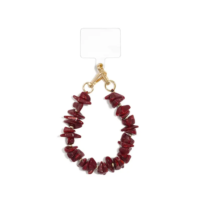 Burgundy chunky splitkralen telefoonkoord
