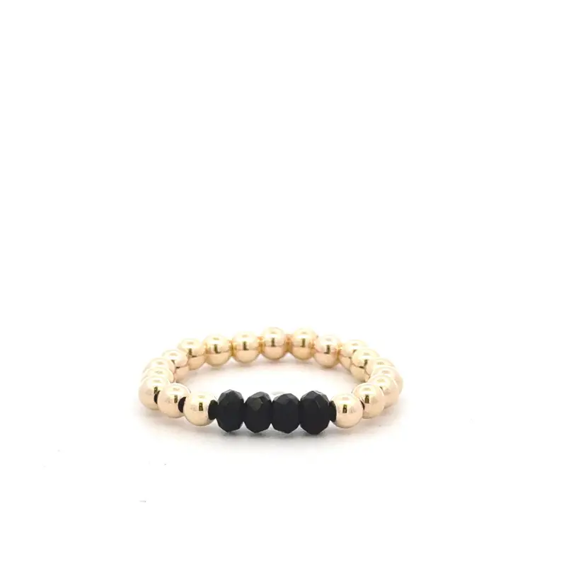 Chance ring black gold coloured