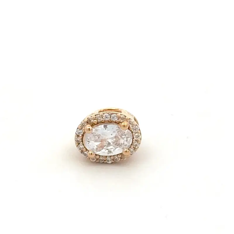 Charm Click clear goldplated