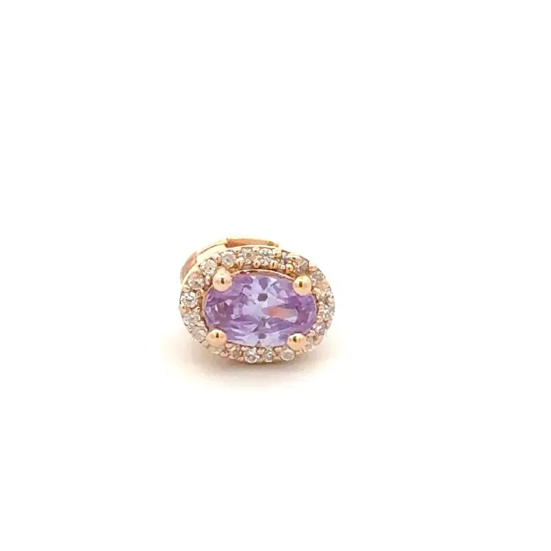Charm Click purple goldplated