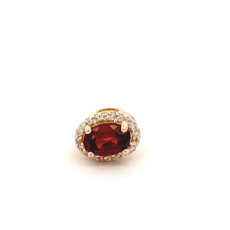 Charm Click red goldplated