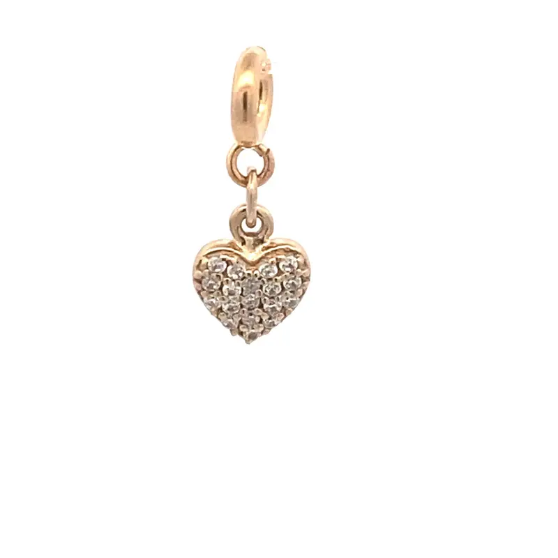 Charm clipon - Heart cc goldplated
