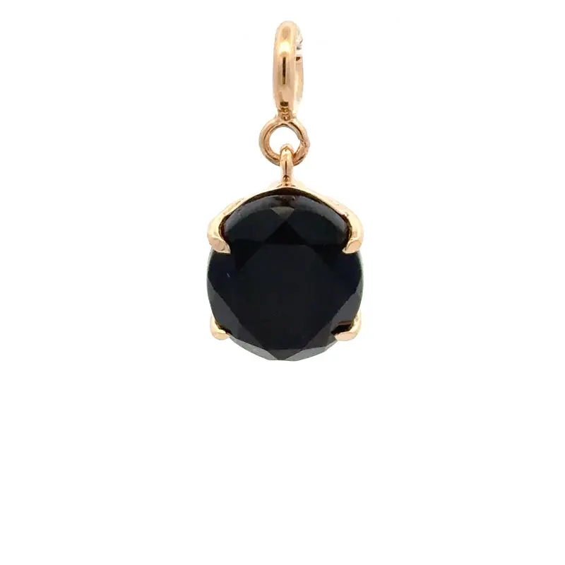 Charm clipon - Iconic black goldplated