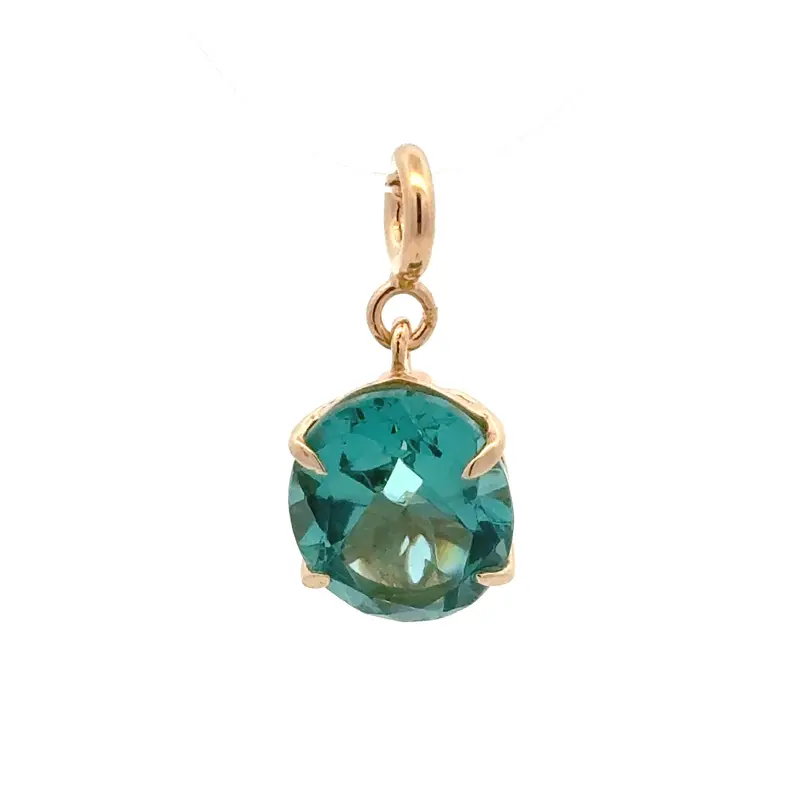 Charm clipon - Iconic blue goldplated