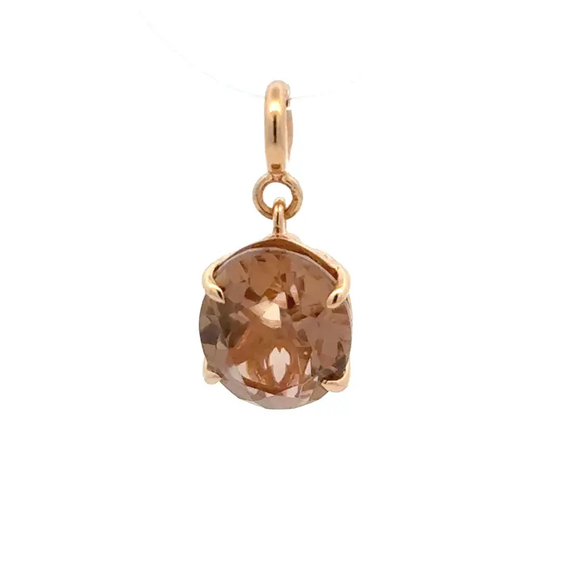 Charm clipon - Iconic brown goldplated