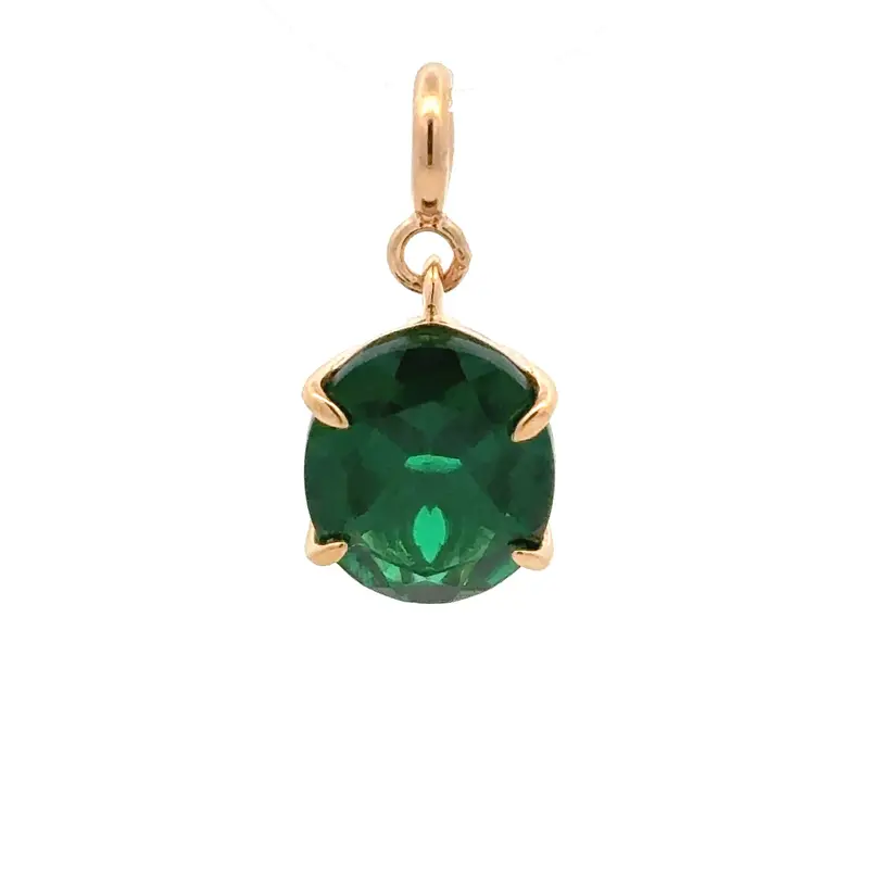 Charm clipon - Iconic green goldplated