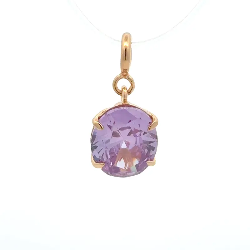Charm clipon - Iconic lila goldplated