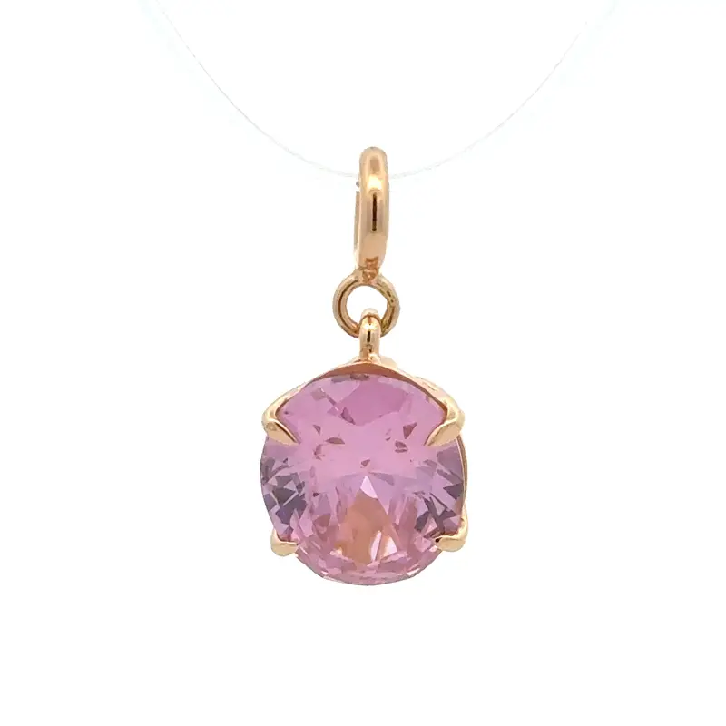 Charm clipon - Iconic pink goldplated
