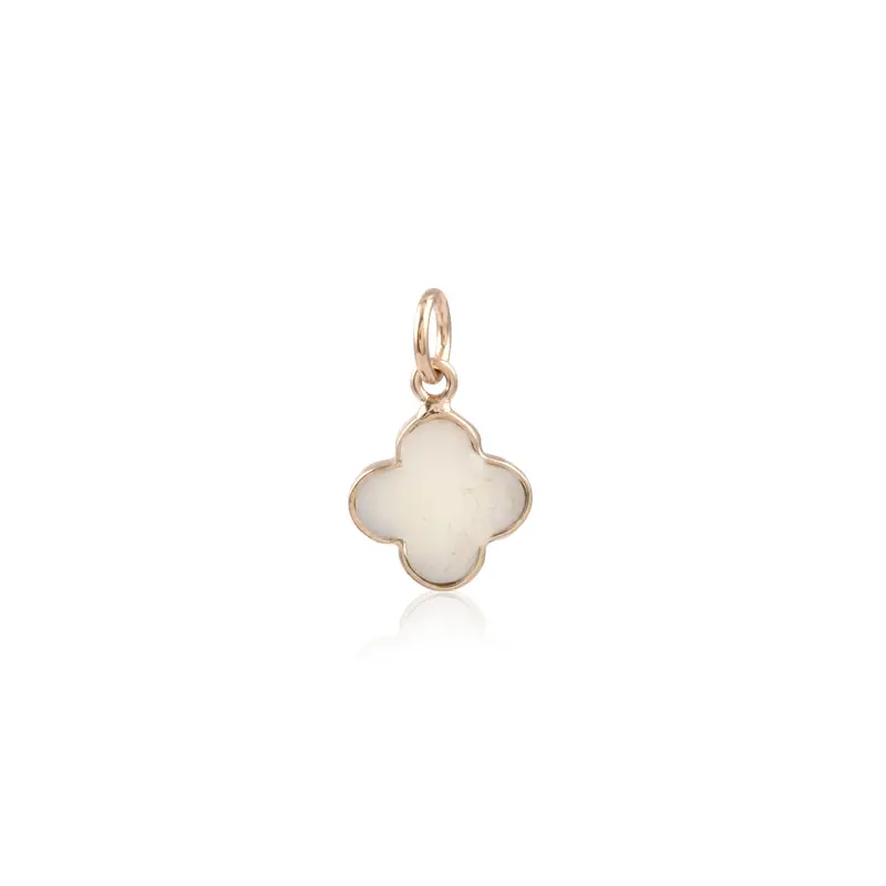 Charm clover pearl goldplated