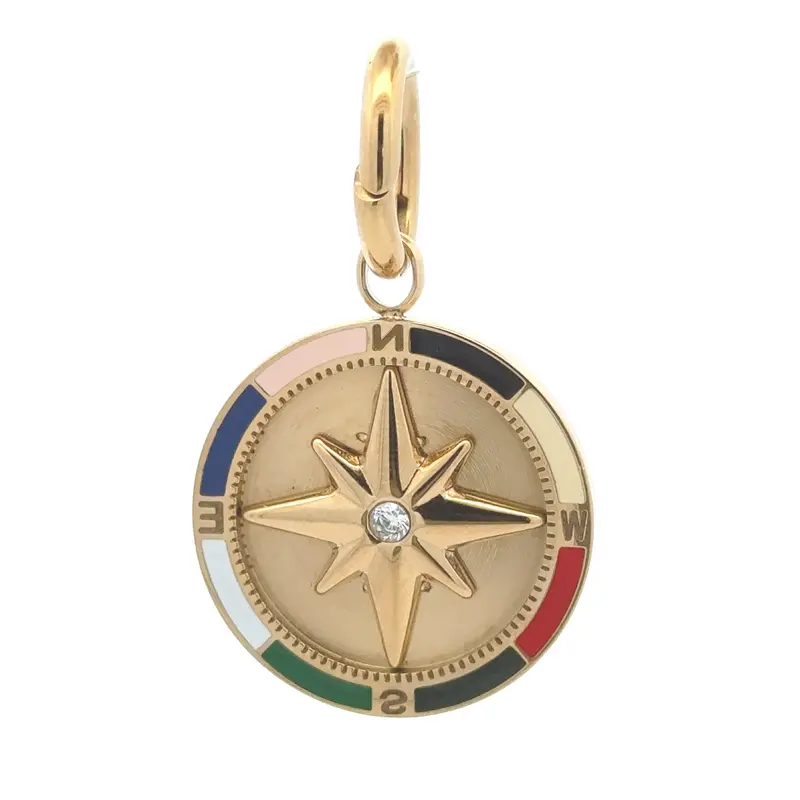 Charm - Compass goldplated