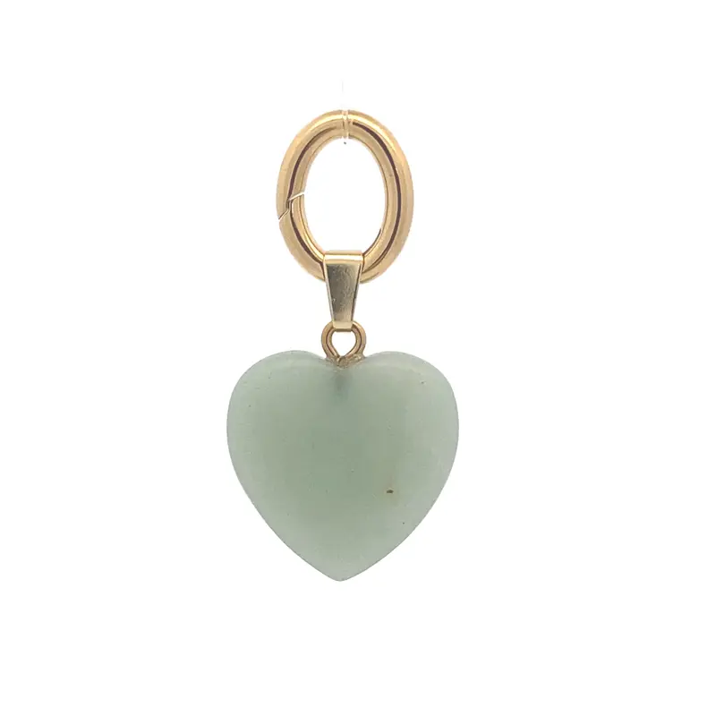 Charm - Heart hang mint goldplated